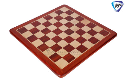 21"Bud Rosewood(African Padauk) & Maple wood chess board Square: 55mm Rounded corners and edges Super fine smooth polish