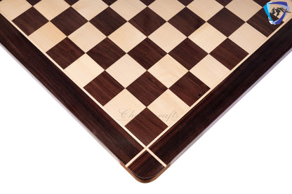 21" Rose wood & Maple wood flat chess board 55mm square CROSS border Handcrafted big size giant chess board.