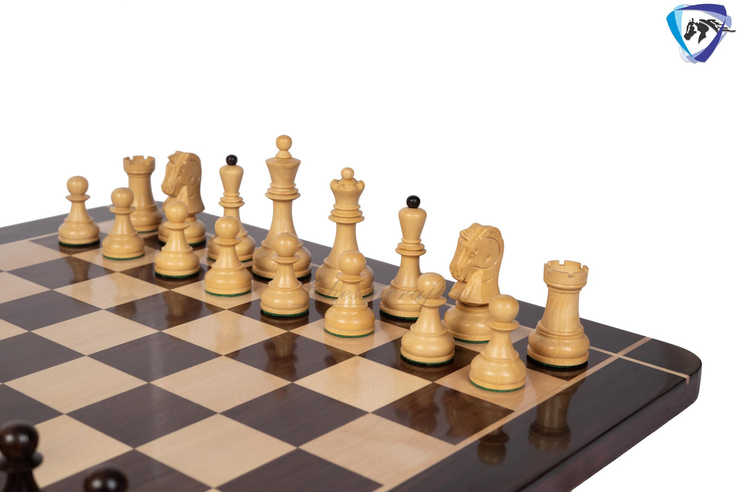 1950 Fischer Dubrovnik Rosewood chess pieces set King-3.8" + 21" Rosewood chess board + Leather Storage box-Luxury