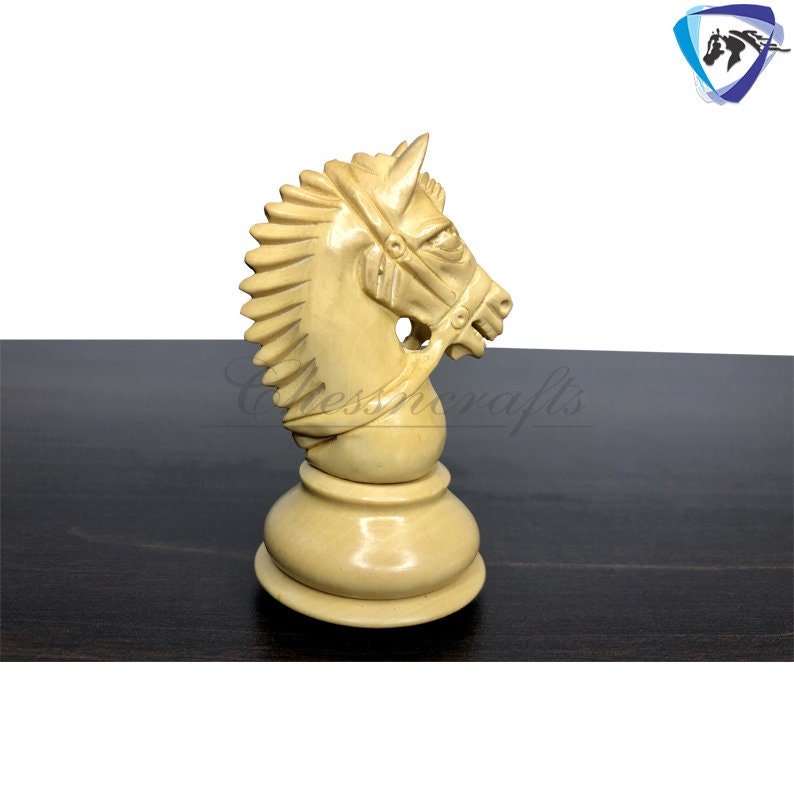 4.1" Staunton Chess Pieces Set in Golden Rose wood & Boxwood- EXCALIBUR  Weighted w/ 2 Extra queens- 4Q