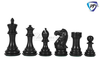 4.1" Staunton Chess Pieces Set Ebonywood & Boxwood Ultimate series + 19" Ebonywood Chess board(51mm) + Leather Storage Box