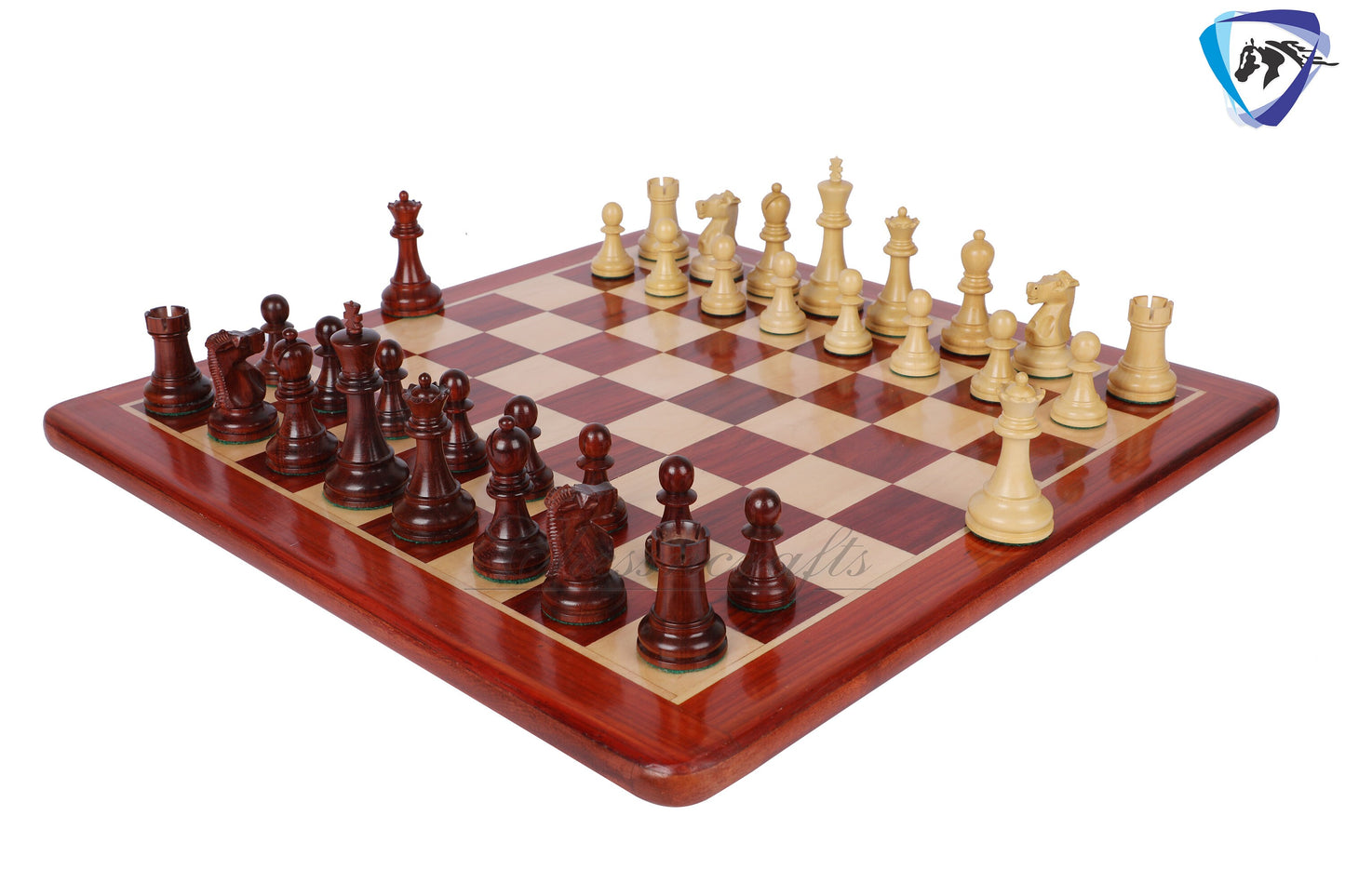 3.75" Fischer-Spassky Chess Pieces set in Bud Rosewood & Boxwood 1972 World Championship Chessmen - Weighted -2 Extra queens 4Q| chess gift|