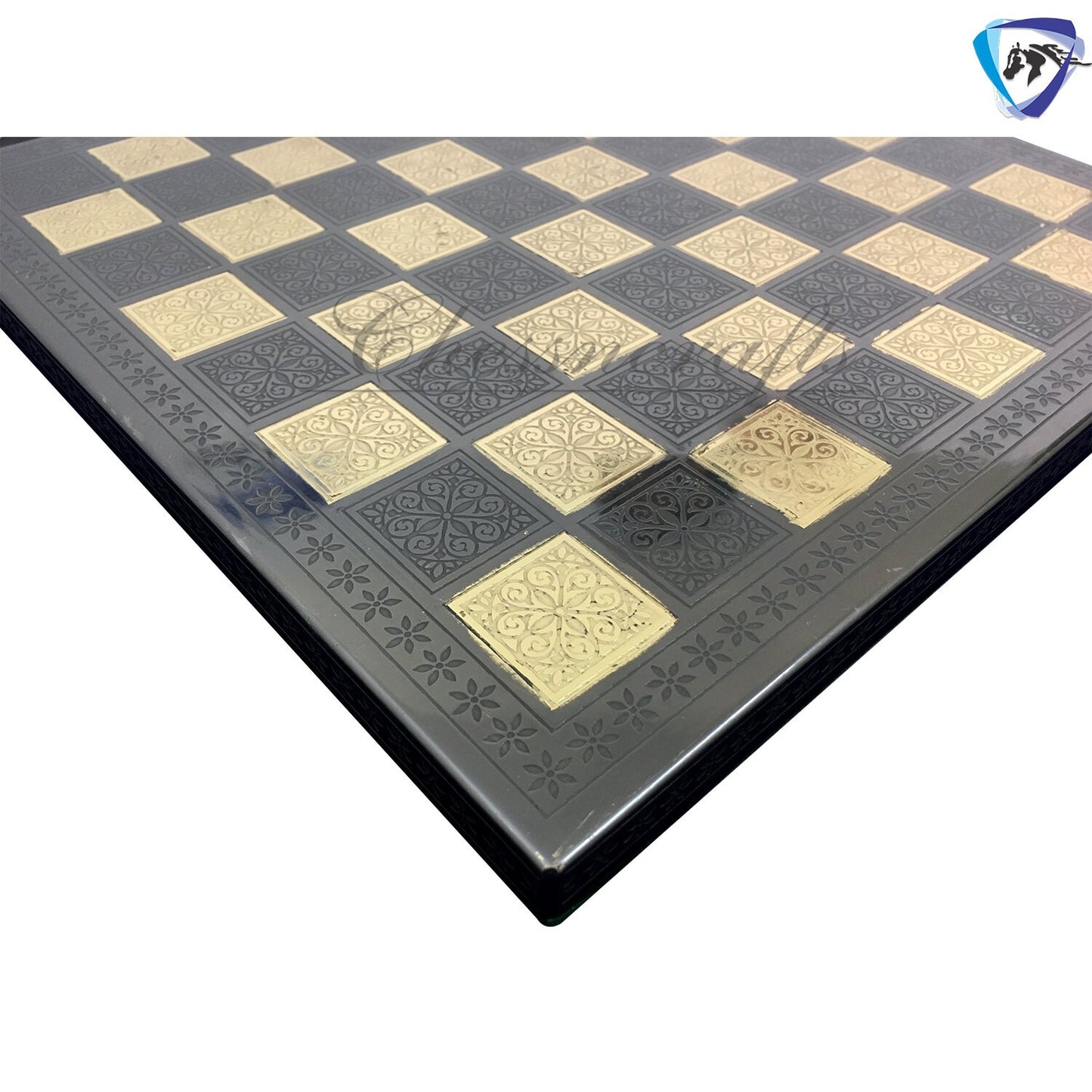 Solid Brass Modern classic Chess set- 100% brass Slim chess men hand carved with velvet storage box