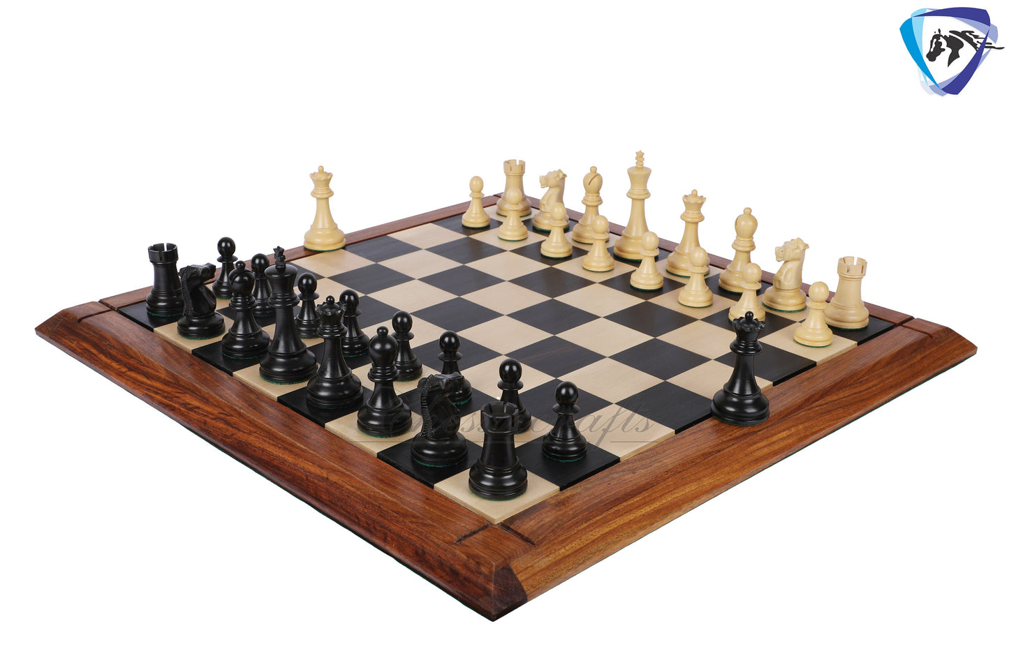 3.75" Fischer-Spassky Chess Pieces set in  Ebonized Boxwood 1972 World Championship Chessmen - Weighted -2 Extra queens 4Q| chess gift|
