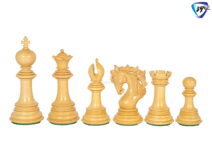 4.5" Staunton Ebony wood Chess pieces Set- BENEVENTO - Triple Weighted + 23" Ebony wood Chess Board(SQ:60mm)  + Leatherette storage Box.