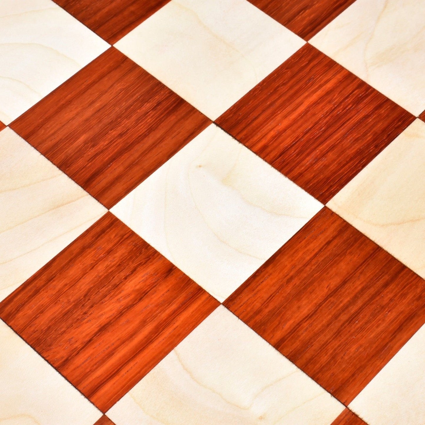 21" and 19" Bud Rosewood(African Padauk) & Maple wood chess board Rounded corners and edges Super fine smooth polish