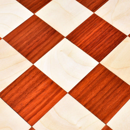 21" and 19" Bud Rosewood(African Padauk) & Maple wood chess board Rounded corners and edges Super fine smooth polish