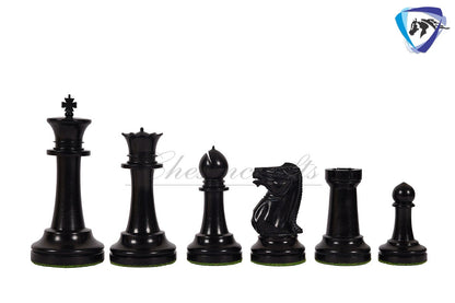 4.2" Camel Bone Staunton chess Pieces set- 1849 Cooke design in Red, Green, Black & White color + Leather storage box combo