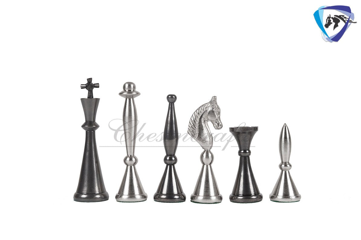 14" Brass Chess Board set ART DECO Chess Pieces - MEENAKARI chess board Hand carved in velvet storage box - Brass chess board set-Chess Gift
