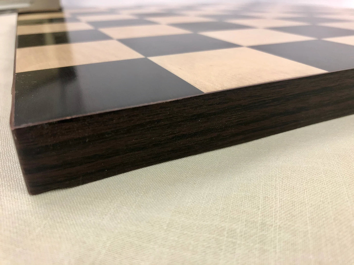 Borderless Chess Board 55mm Square in Ebonywood